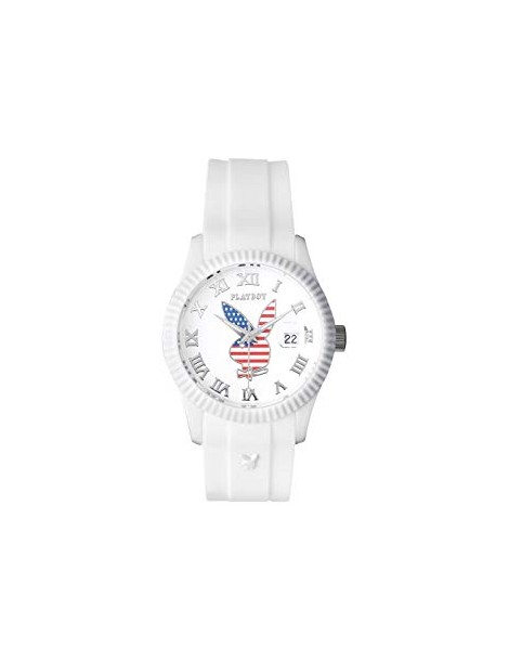 Reloj PLAYBOY AMERICA USA 38WW - Blanco