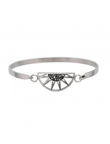 Bracelet demi-soleil en acier orné de cristaux gris 318019 One Man Show 39,90 €