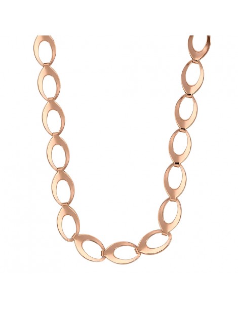 Pink steel necklace with oval links 317489R One Man Show 34,90 €