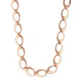 Pink steel necklace with oval links