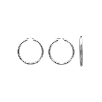 Hoop earrings in steel - ø 4,5 cm and 6 mm wire 3131572 One Man Show 29,90 €