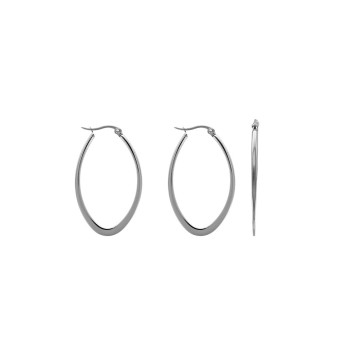 Boucles d'oreilles ovale en acier, hauteur 6 cm 3131576 One Man Show 16,90 €
