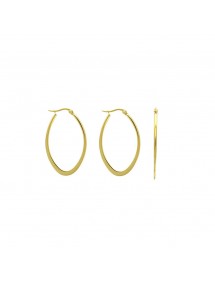 Boucles d'oreilles ovale en acier doré, hauteur 6 cm 3131576D One Man Show 16,90 €
