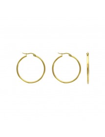 Kreolische Ohrringe aus gelbem Stahldraht 2 mm, Durchmesser 3 cm 3131568D One Man Show 13,00 €