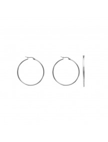 Creole earrings in steel wire 2 mm, diameter 4 cm 3131569 One Man Show 15,00 €