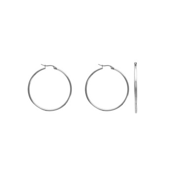 Kreolische Ohrringe aus Stahldraht 2 mm, Durchmesser 4 cm 3131569 One Man Show 15,00 €