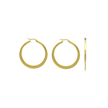 yellow steel hoop earrings, diameter 3.5 cm 3131573D One Man Show 18,00 €