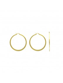 yellow steel hoop earrings, 5.5 cm diameter 3131575D One Man Show 22,00 €