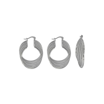 steel mesh hoop earrings 3131577 One Man Show 28,00 €