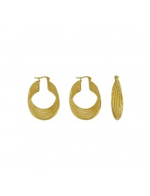 yellow steel hoop earrings 3131577D One Man Show 28,00 €