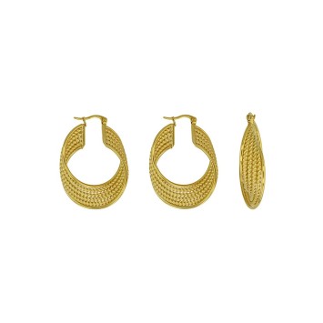 yellow steel hoop earrings 3131577D One Man Show 28,00 €
