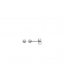 Ball earrings in black steel - 4 mm 3131581 One Man Show 11,50 €