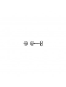 Ball earrings in black steel - 6 mm 3131582 One Man Show 14,00 €