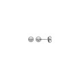 Ball earrings in black steel - 6 mm