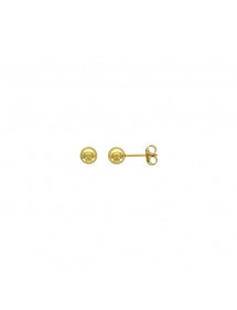 Ball earrings in yellow steel - 6 mm 3131582D One Man Show 14,00 €