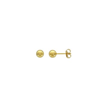 Ball earrings in yellow steel - 6 mm 3131582D One Man Show 14,00 €