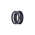 Durchbrochener runder Ring aus dunkelblauem Stahl