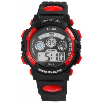 Sport digital watch XINJIA black and red 2410006-004 XINJIA 16,00 €