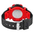Montre numérique Sport XINJIA, bracelet en silicone noir et rouge