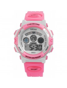 Sport digital watch XINJIA Pink and gray 2410006-006 XINJIA 16,00 €