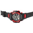 Montre numérique Sport XINJIA, bracelet en silicone noir et rouge