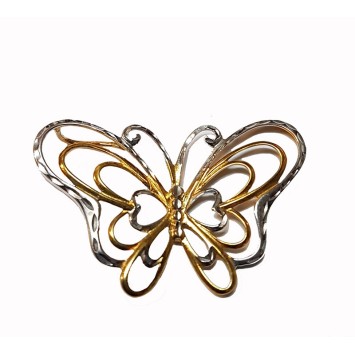 Pendentif Papillon bicolore Argent et Plaqué Or 3160382 Laval 1878 16,00 €