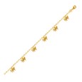 Prachtige goudgeplateerde armband met paarden, lengte 18 cm