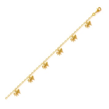 Magnifico braccialetto placcato oro con cavalli, lunghezza 18 cm 328137 Laval 1878 29,90 €