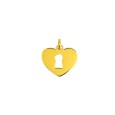 Heart pendant with gold-plated cut-out padlock