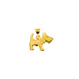 Gold plated dog pendant