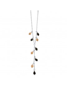 Silver and two-tone Swarovski crystal pearl necklace 3170233 Laval 1878 39,90 €