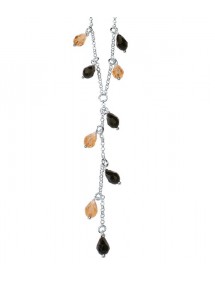 Collana di perle in cristallo Swarovski argento e bicolore