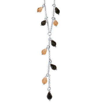 Silver and two-tone Swarovski crystal pearl necklace 3170233 Laval 1878 26,00 €