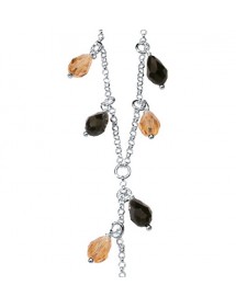 Silver and two-tone Swarovski crystal pearl necklace 3170233 Laval 1878 26,00 €
