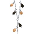 Collana di perle in cristallo Swarovski argento e bicolore
