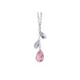 Swarovski Crystal Necklace Pink and White and Silver