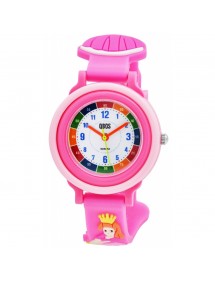 Reloj educativo QBOS Princess con correa de silicona rosa 4500025-004 QBOSS 12,00 €
