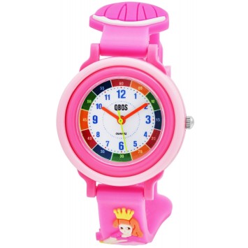 QBOS Princess educational watch with pink silicone strap 4500025-004 QBOSS 12,00 €