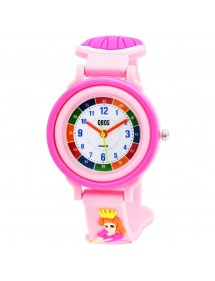 QBOS Princess educational watch with light pink silicone strap 4500025-001 QBOSS 12,00 €