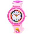 QBOS Princess educational watch with light pink silicone strap