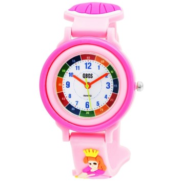 QBOS Princess educational watch with light pink silicone strap 4500025-001 QBOSS 12,00 €
