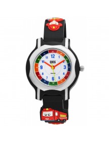 QBOS Feuerwehr pädagogische Uhr schwarzes Silikonarmband 4500023-001 QBOSS 19,95 €