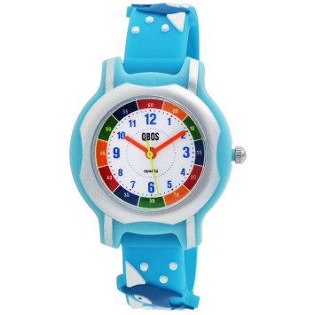 Montre pédagogique QBOS dauphin bracelet en silicone bleu lagon 4500024-002 QBOSS 19,95 €