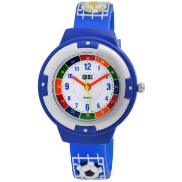 Montre pédagogique QBOS Football bracelet en silicone bleu foncé 4500022-001 QBOSS 19,95 €