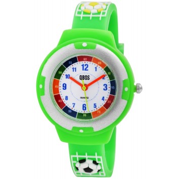 Montre pédagogique QBOS Football bracelet en silicone vert clair 4500022-004 QBOSS 12,00 €