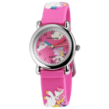 Orologio Excellanc Pony con schermo rosa e cinturino in silicone rosa 4500005-002 Excellanc 15,00 €
